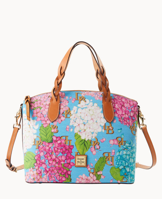 Hydrangea Monogram Celeste Satchel 2024